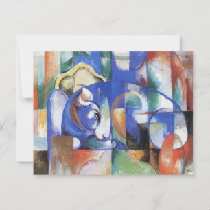 Lying Bull by Franz Marc, Vintage Cubism Art