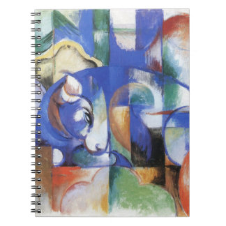 Lying Bull by Franz Marc, Vintage Cubism Art Notebook