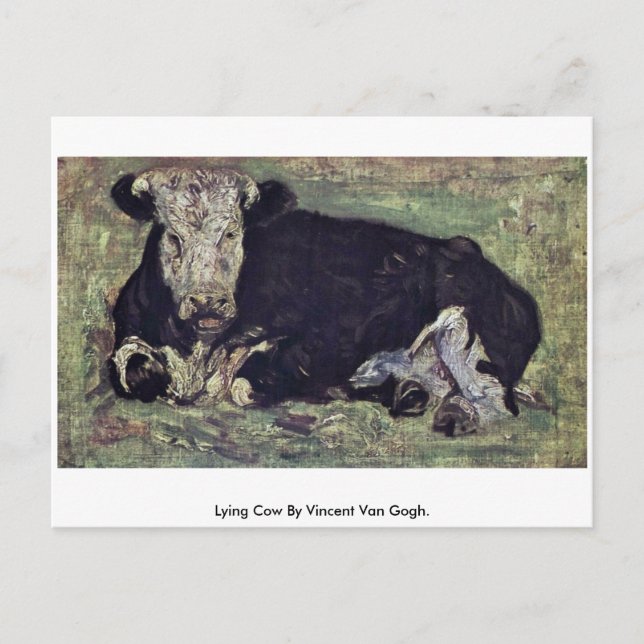 Lying Cow By Vincent Van Gogh. Postcard (Front)