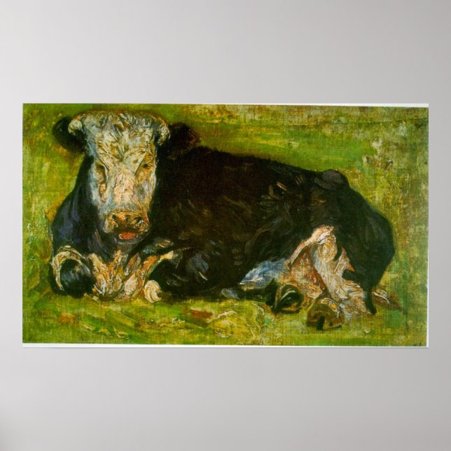 Lying Cow by Vincent van Gogh Poster (Front)