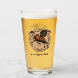 lying Moose Aviation Patch Glass