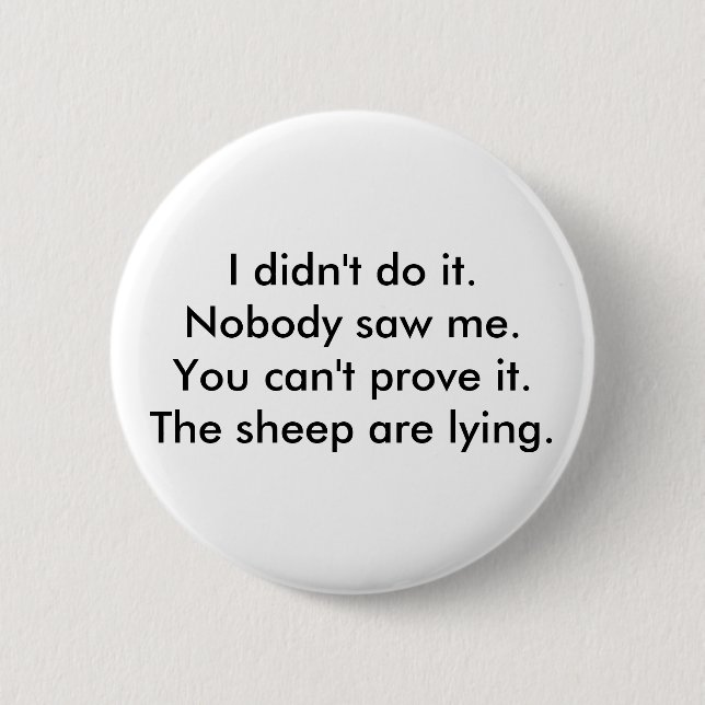 Lying Sheep Button (Front)