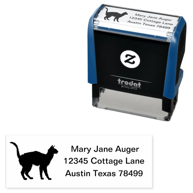 Lykoi Cat Personalised  Self-inking Stamp (In Situ)