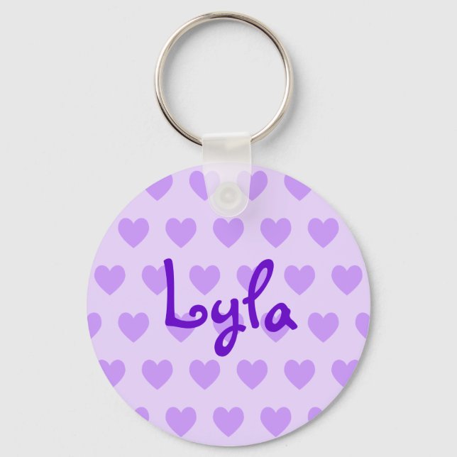 Lyla in Purple Key Ring (Front)