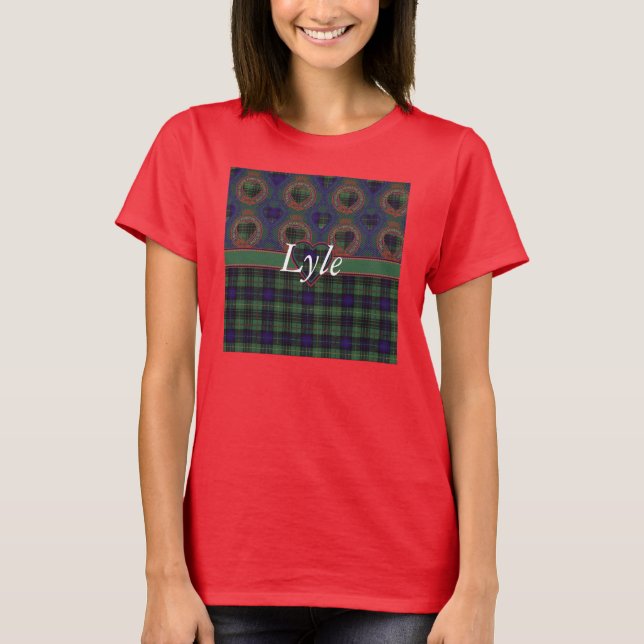 Lyle clan Plaid Scottish kilt tartan T-Shirt (Front)