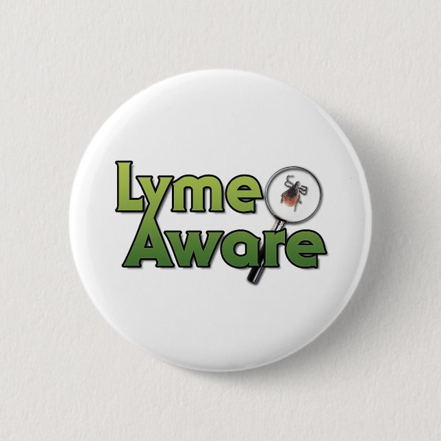 Lyme Aware Gear 6 Cm Round Badge (Front)