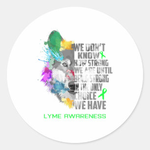 Lyme Awareness Ribbon Support Gifts Classic Round Sticker