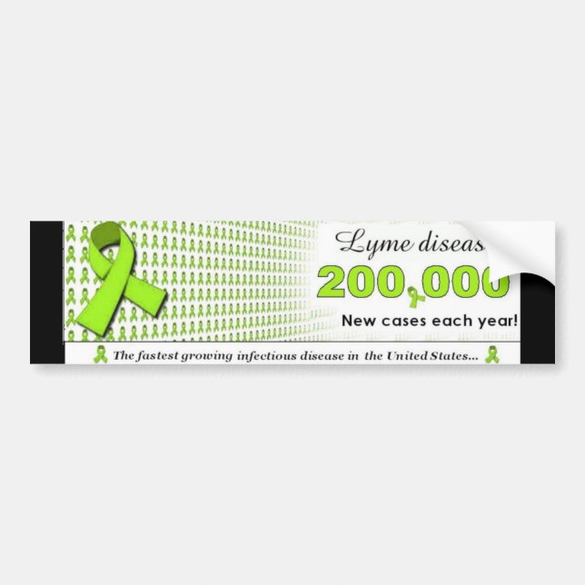 Lyme Disease- 200,000 new cases each year! Bumper Sticker (Front)