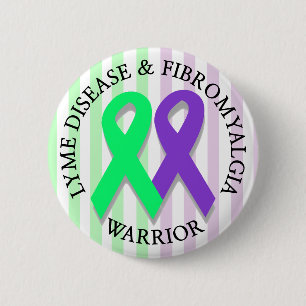 Lyme Disease and Fibromyalgia Survivor Button