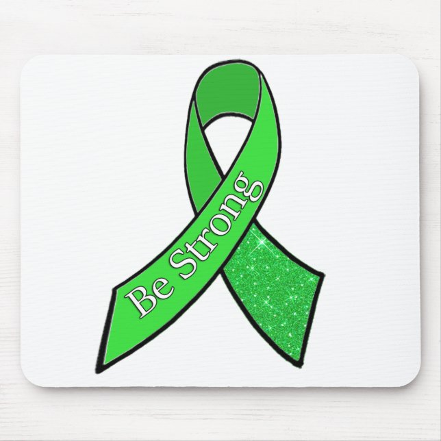Lyme Disease Awareness Be Strong Ribbon Mouse Pad (Front)
