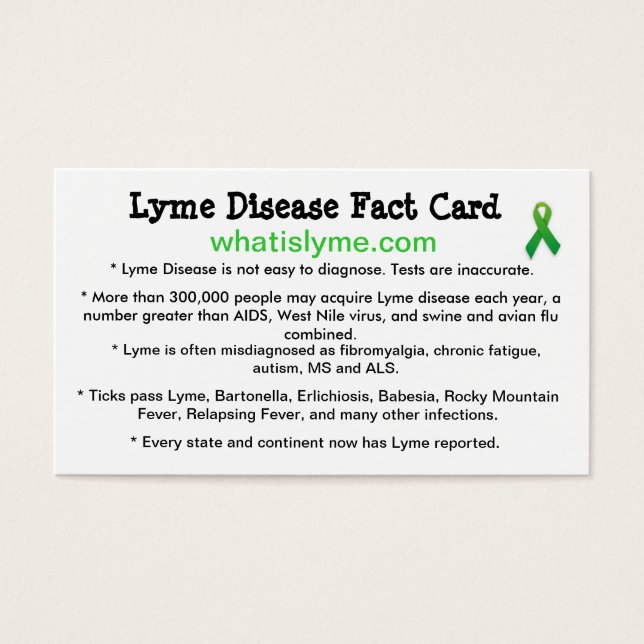 Lyme Disease Awareness Business Cards (Front)