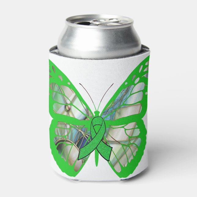 Lyme Disease Awareness Butterfly Can Holder Cooler (Can Front)