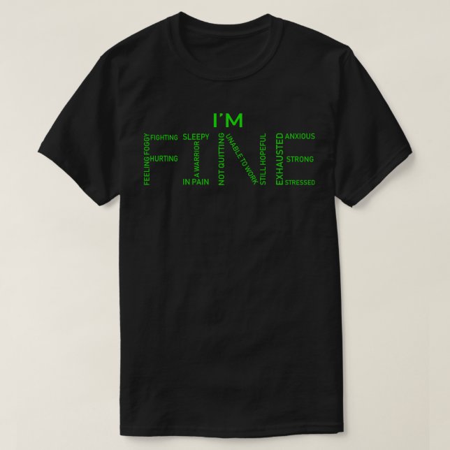 Lyme Disease Awareness Fine Word Art In This Famil T-Shirt (Design Front)