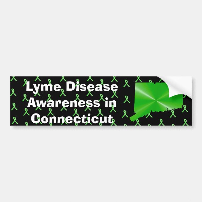 Lyme Disease Awareness in Connecticut Bumper Bumper Sticker (Front)