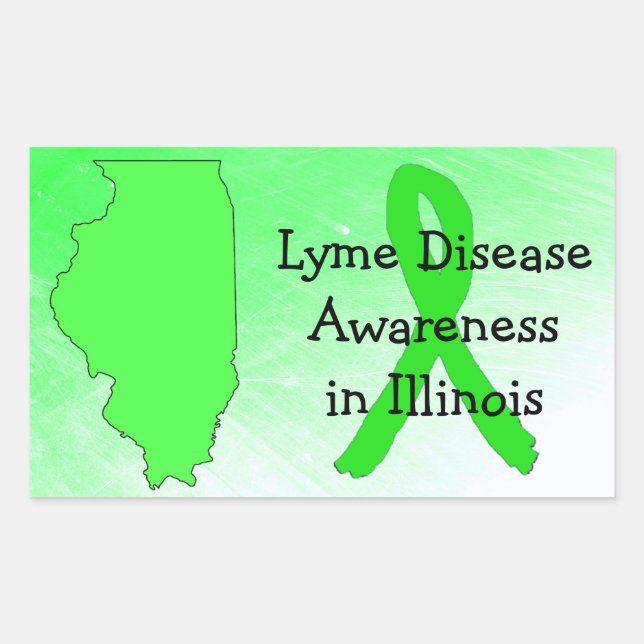Lyme Disease Awareness in Illinois Stickers (Front)