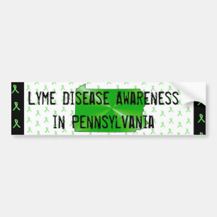 Lyme Disease Awareness in Pennsylvania Bumper Bumper Sticker