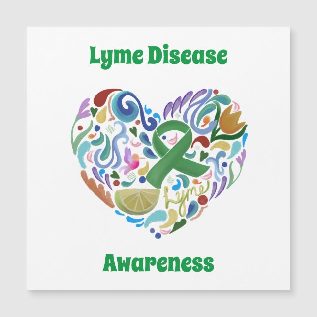 Lyme Disease Awareness Magnetic Card  (Front)
