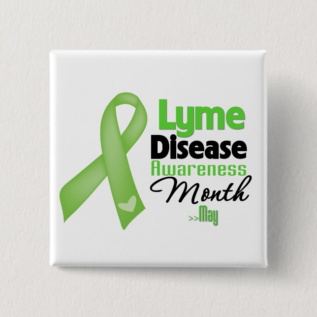 Lyme Disease Awareness Month 15 Cm Square Badge (Front)