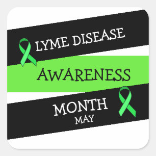 Lyme Disease Awareness Month Ribbon Stickers