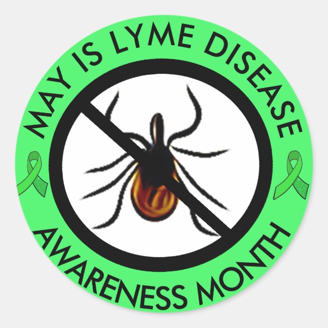 Lyme Disease Awareness Month Stickers (Front)