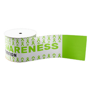 Lyme Disease Awareness Pattern Ribbon Grosgrain Ribbon