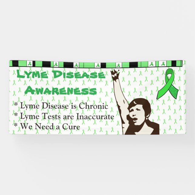 Lyme Disease Awareness Protest Sign Banner (Horizontal)
