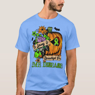 Lyme Disease Awareness retro halloween scary pumpk T-Shirt