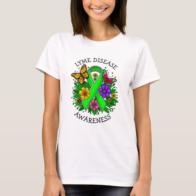 Lyme Disease Awareness Ribbon T-Shirt (Front)