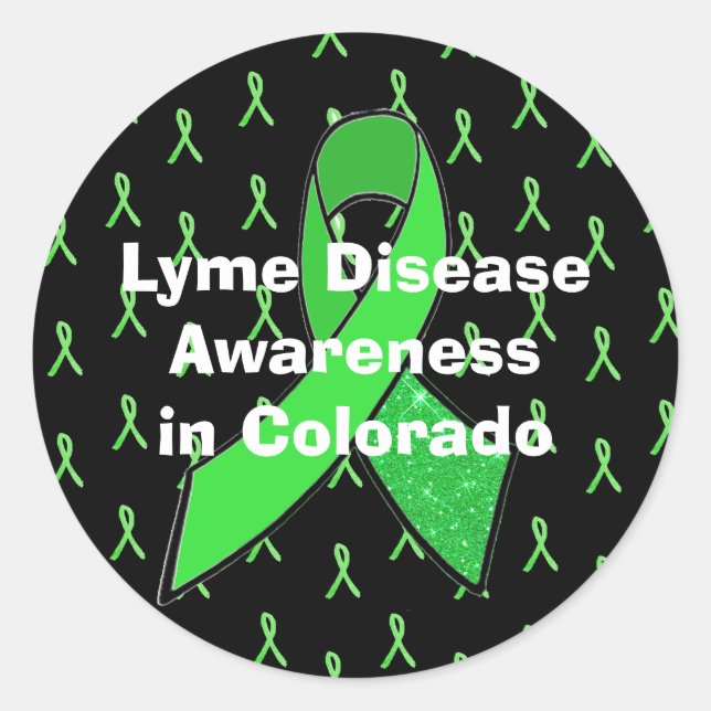 Lyme Disease Awareness Ribbons Sticker (Front)