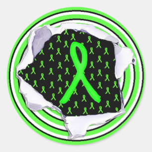 Lyme Disease Awareness Ribbons Stickers