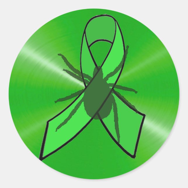 Lyme Disease Awareness Stickers with a tick (Front)