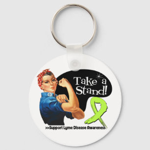 Lyme Disease Awareness Take a Stand Key Ring
