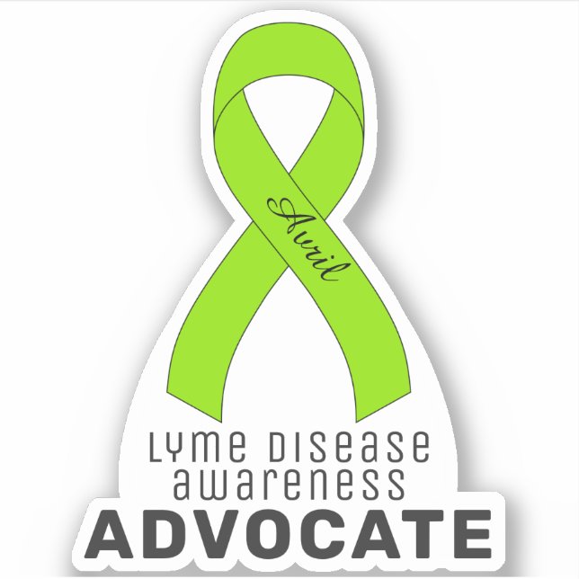 Lyme Disease Awareness Vinyl Sticker (Front)
