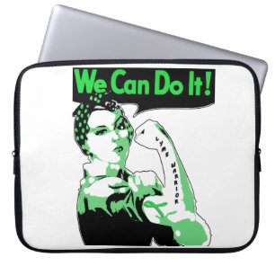 Lyme Disease awareness "We Can Do It" Lyme Warrior Laptop Sleeve