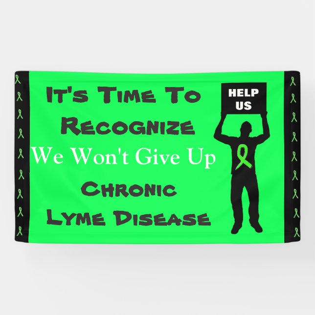 Lyme Disease Awareness We Wont Give Up Banner (Horizontal)