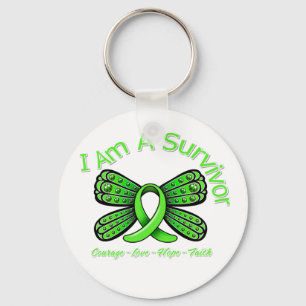 Lyme Disease Butterfly I Am A Survivor Key Ring
