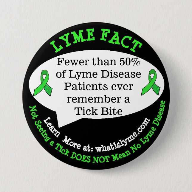Lyme Disease Fact Buttons for Awareness Events (Front)