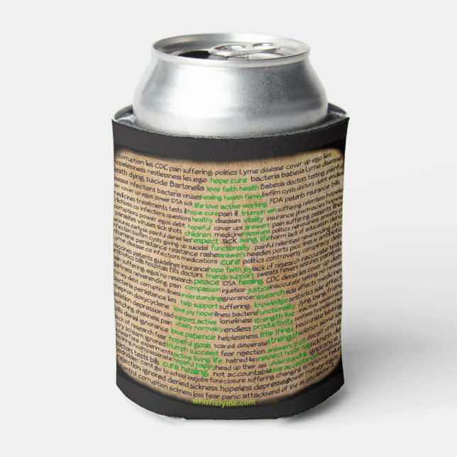 Lyme Disease Feelings Awareness Drink Holder Can Cooler (Can Front)