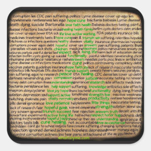 Lyme Disease Feelings Awareness Stickers