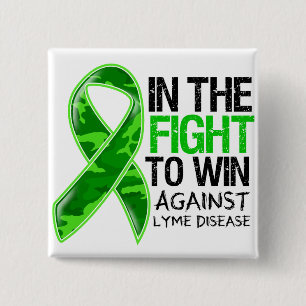 Lyme Disease - Fight To Win 15 Cm Square Badge