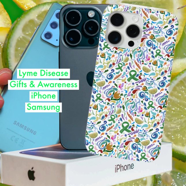 Lyme Disease Gifts, Green Ribbon Awareness Case-Mate iPhone Case (Lyme Disease iPhone & Samsung cases. Gifts & Awareness products. #lyme #lymedisease)