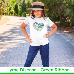 Lyme Disease Heart Awareness Girls Kids T-shirt