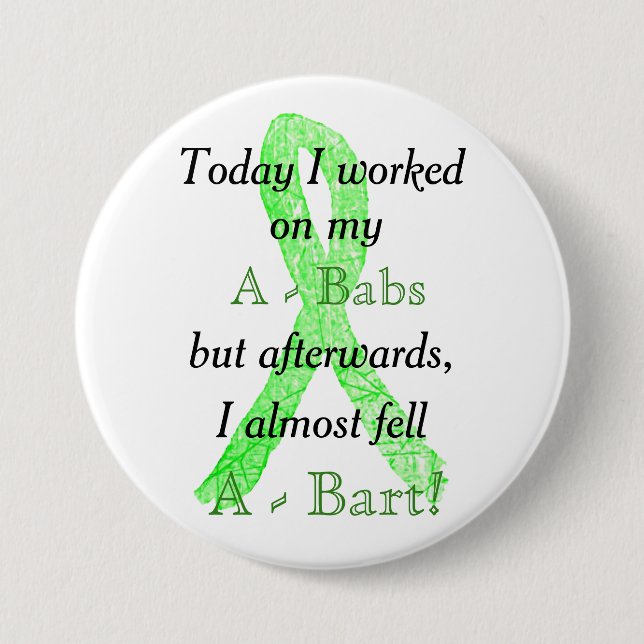 Lyme Disease Humour Button (Front)