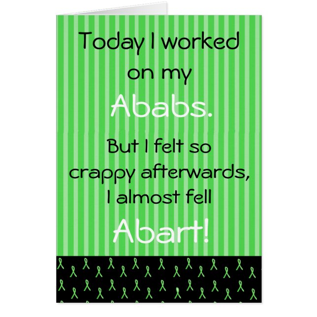 Lyme Disease Humour Card (Front)