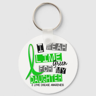 Lyme Disease I Wear Lime Green For My Daughter 37 Key Ring