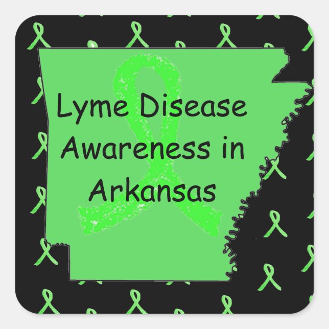 Lyme Disease in Arkansas Stickers (Front)