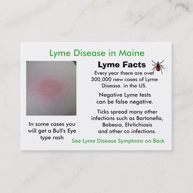 Lyme Disease in Maine Information Cards (Front)