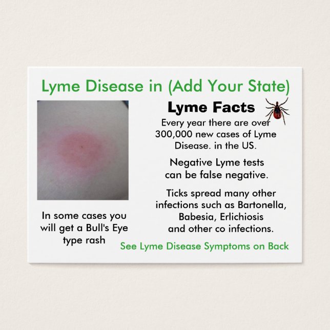 Lyme Disease in your State Information Cards (Front)