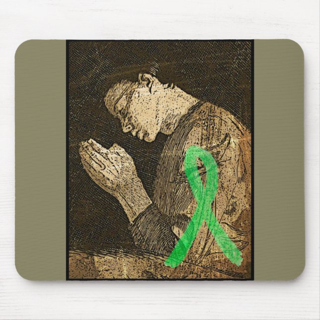 Lyme Disease Ribbon Praying Mouse Pad (Front)