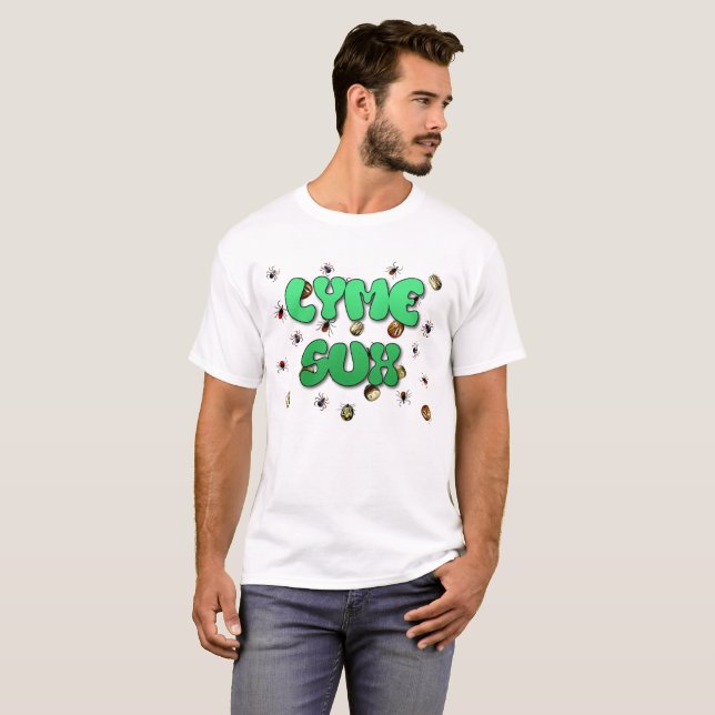 Lyme Disease Sux Tick Awareness Tshirt (Front Full)